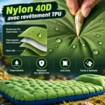 Matelas gonflable en nylon 40D avec revêtement TPU imperméable