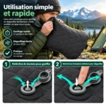Oreiller gonflable de camping Gonflage et dégonflage faciles