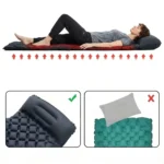 Matelas Gonflable Avec Coussin 1 Personne – Image 4