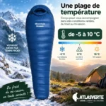 Garnissage en duvet du sac de couchage 3 saisons