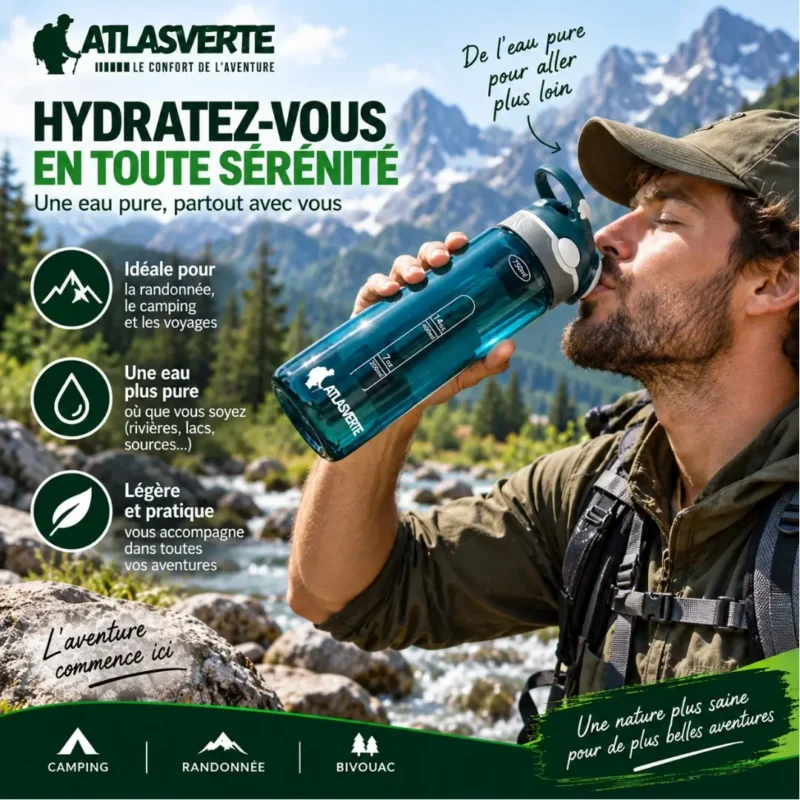 Gourde filtrante pour trekking