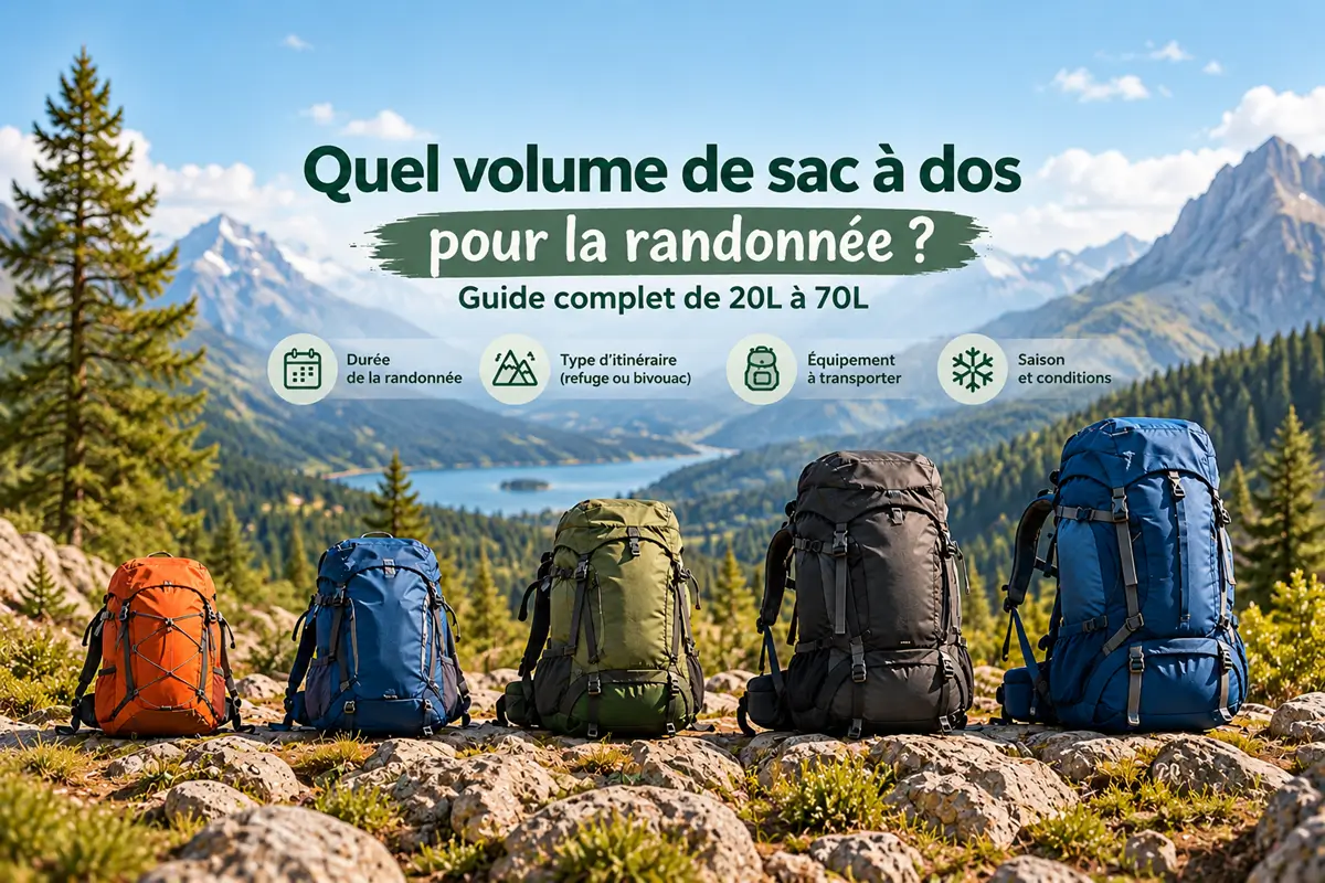 Quel volume de sac à dos randonnée choisir : comparatif 20L à 70L