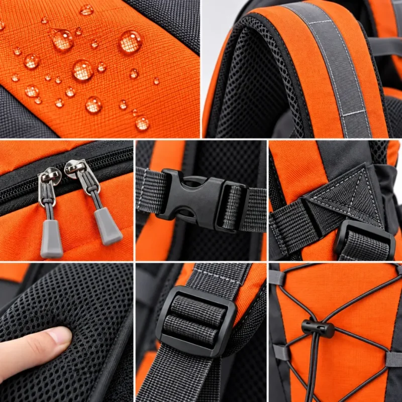 Nylon et finitions du sac à dos randonnée 30L