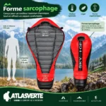 Sac de couchage chaud en forme sarcophage