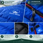 Garnissage en duvet du sac de couchage grand froid