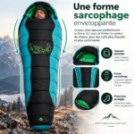 Sac de couchage hiver forme sarcophage
