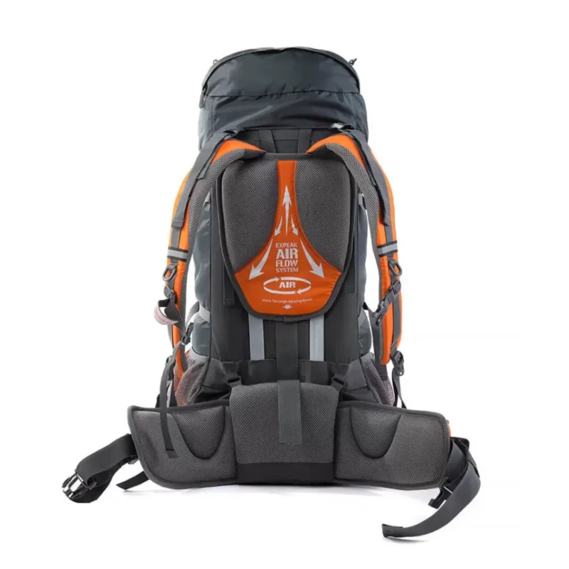 Sac à dos randonnée 70L orange grande capacité AtlasVerte