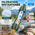Filtre à eau randonnée avec membrane UF à fibres creuses de 0,01 micron