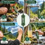 Modes d’utilisation du filtre à eau randonnée portable en extérieur