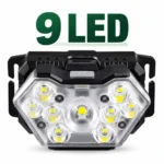 Lampe frontale 9 LED 2000 lumens