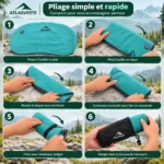 Valve de gonflage et dégonflage – Oreiller gonflable de randonnée
