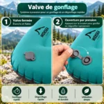 Valve de gonflage et dégonflage rapide – Oreiller gonflable