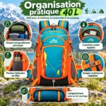 Sac à Dos 40L Randonnée & Camping – Image 7