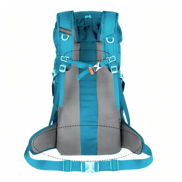Sac à dos randonnée 50L multipoches bleu ciel