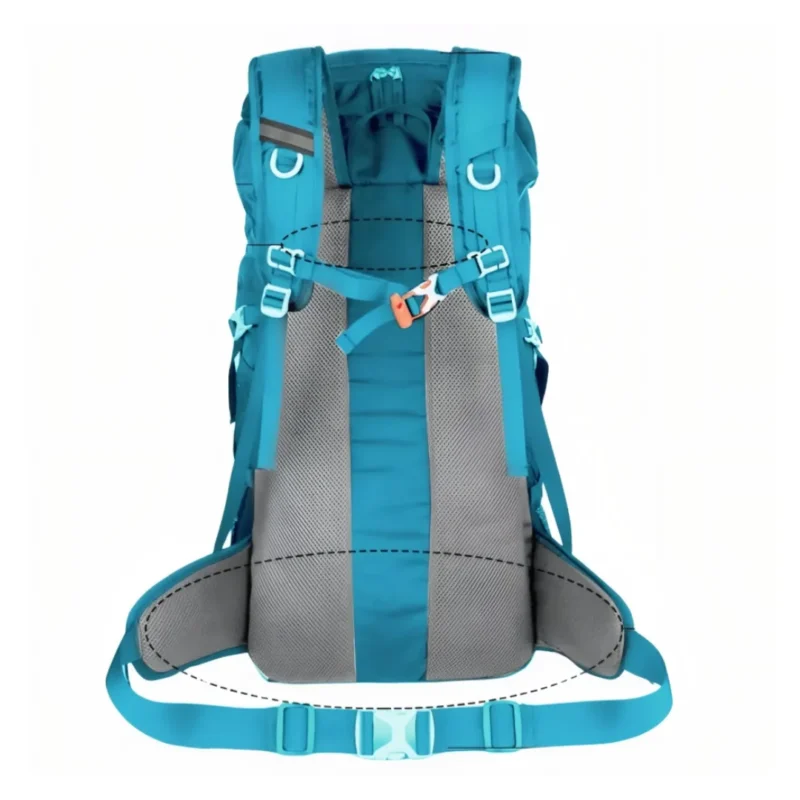Sac à dos randonnée 50L multipoches bleu ciel