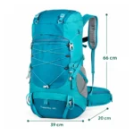 Sac à dos randonnée 50L multipoches bleu ciel